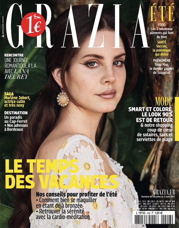 Lana Del Rey on the cover of Grazia France, July 2017. | Coup De Main  Magazine
