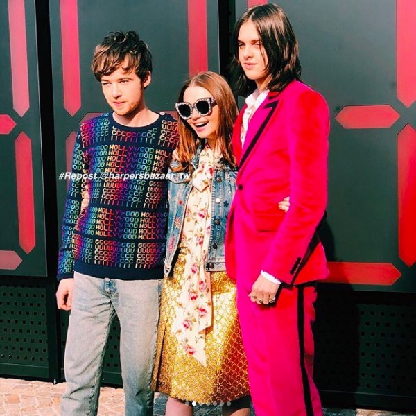 Jessica Barden + Alex Lawther at Gucci’s FW18 show. | Coup De Main Magazine