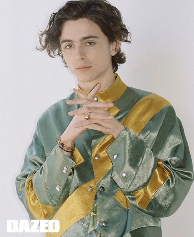 Timothée Chalamet on the cover of Dazed China.