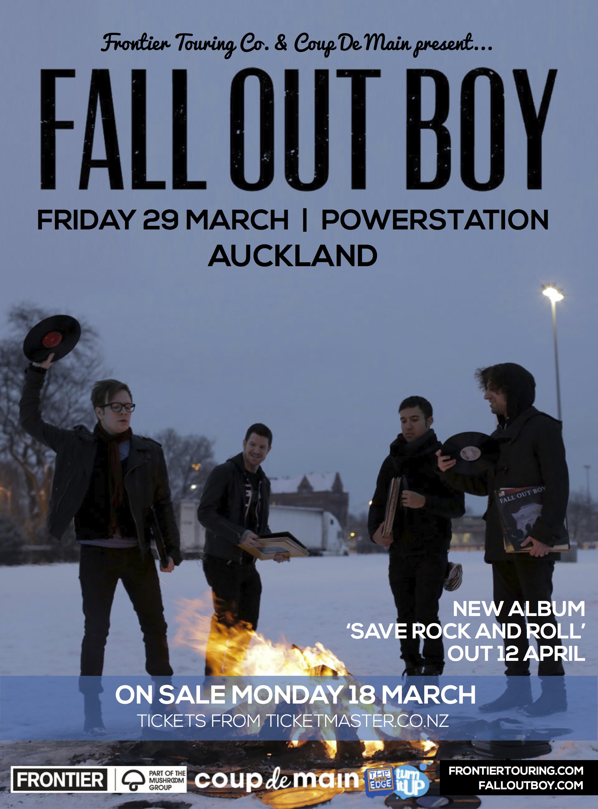 Coup De Main presents: Fall Out Boy announce a New Zealand 'Save Rock And Roll Tour ...