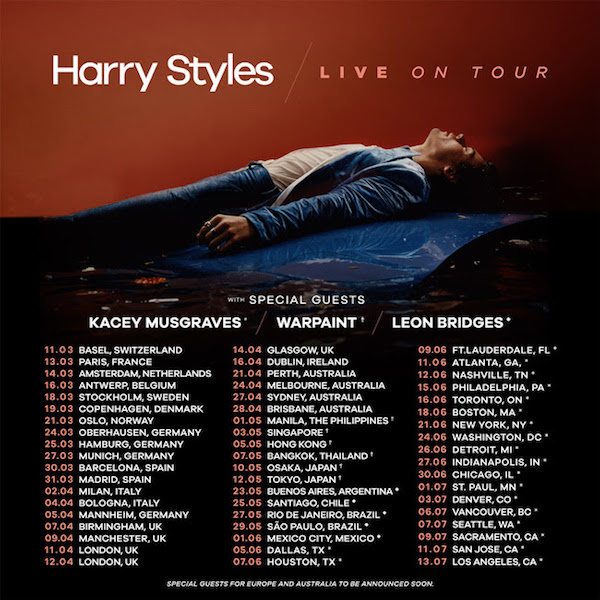 harry styles concert tour dates