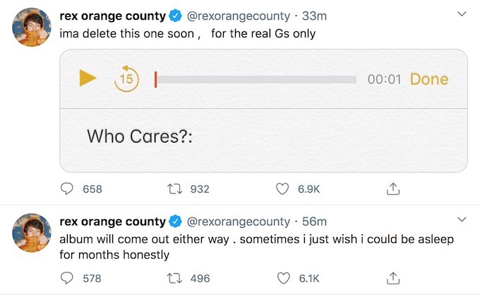 Rex Orange County Invokes the Message of his New Album “WHO CARES